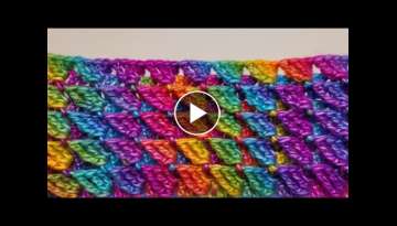 EASY Crochet Stitch For Blankets And Scarfs 
