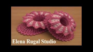 Crocheted Floral Baby Booties Tutorial 