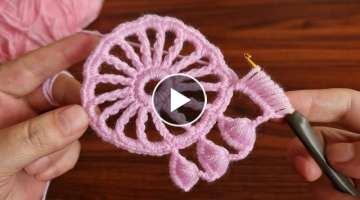Amazing!..Easy Crochet Tunisian Knitting Flower Motif
