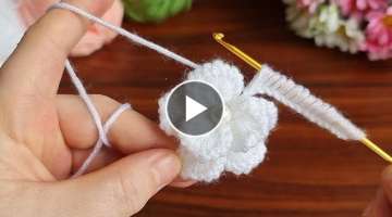 Super easy crochet perfect flower knitting motif pattern