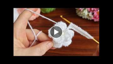 Super easy crochet perfect flower knitting motif pattern