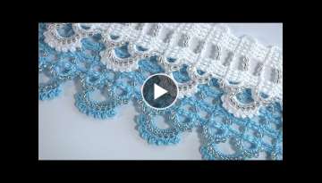 Shiny Brilliant Crochet Lace Border/Crochet with Beads