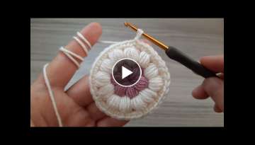 Very Easy and Beautiful Crochet Flower Knitting Motif