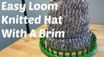 Easy Loom Knitted Hat With A Brim