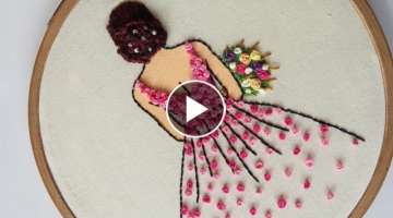 Embroidery hoop girl . Embroidery hoop art