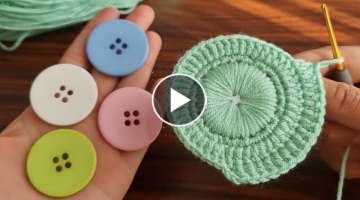 Super Crochet Knitting on Buttons -Mind-blowing click and see