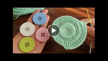 Super Crochet Knitting on Buttons -Mind-blowing click and see