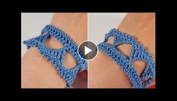 ONE ROW CROCHET EASY Lace COMPLEX STITCH-Crochet Trim Choker