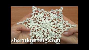 Crocheted Snowflake For Christmas Tree Tutorial 