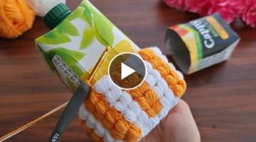 Wow!! super idea how to make eye catching crochet box 