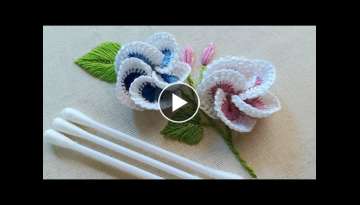 Gorgeous 3D flower design|very easy flower design|hand work