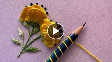 Very gorgeous embroidery flower design| hand embroidery design