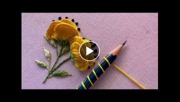 Very gorgeous embroidery flower design| hand embroidery design