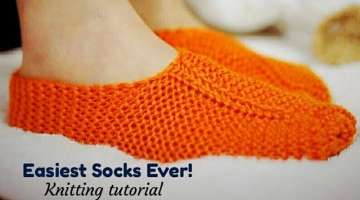 How to knit easiest ever sock/slipper